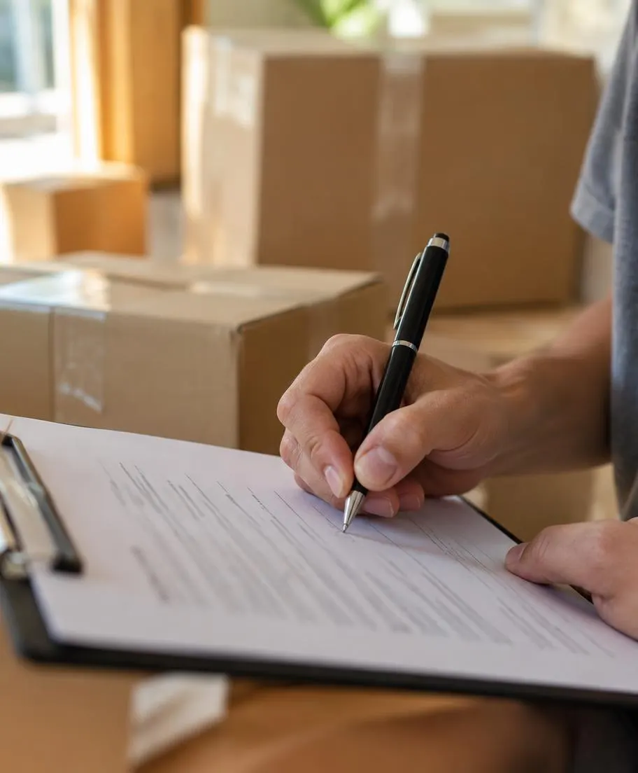 Reviewing a written moving estimate before signing